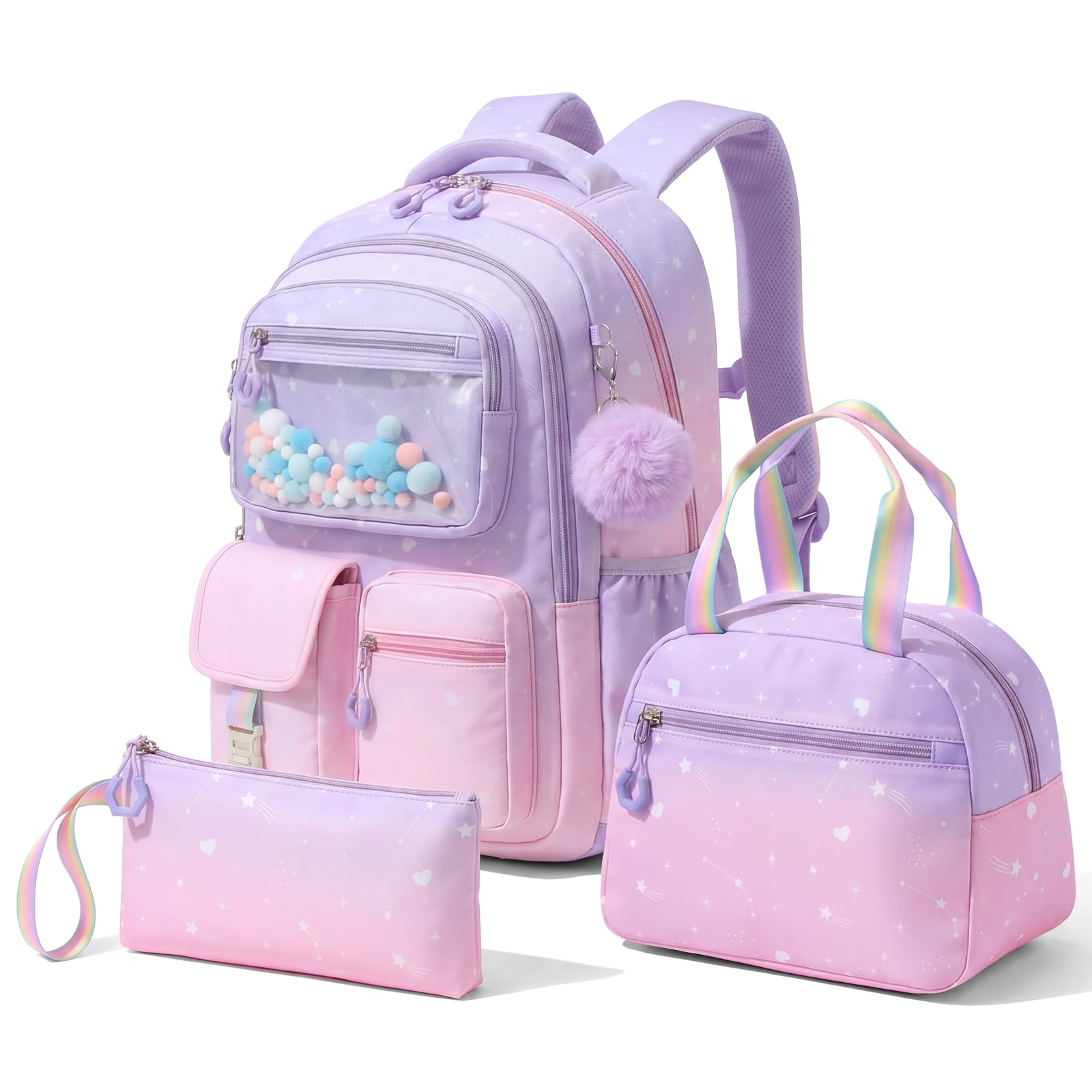 Amythe Set 3 Piezas Mochila Niña 1°-5° Primaria