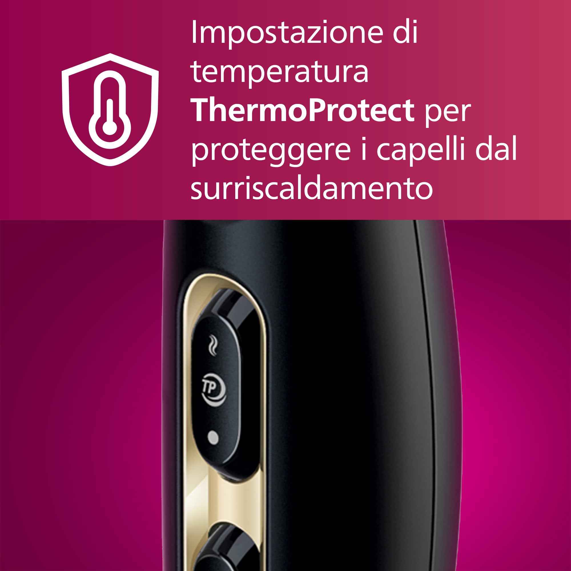 Philips Hair Dryer Prestige Pro, asciugacapelli professionale con 2 beccucci per lo styling, 2300 W, modello HPS920/00