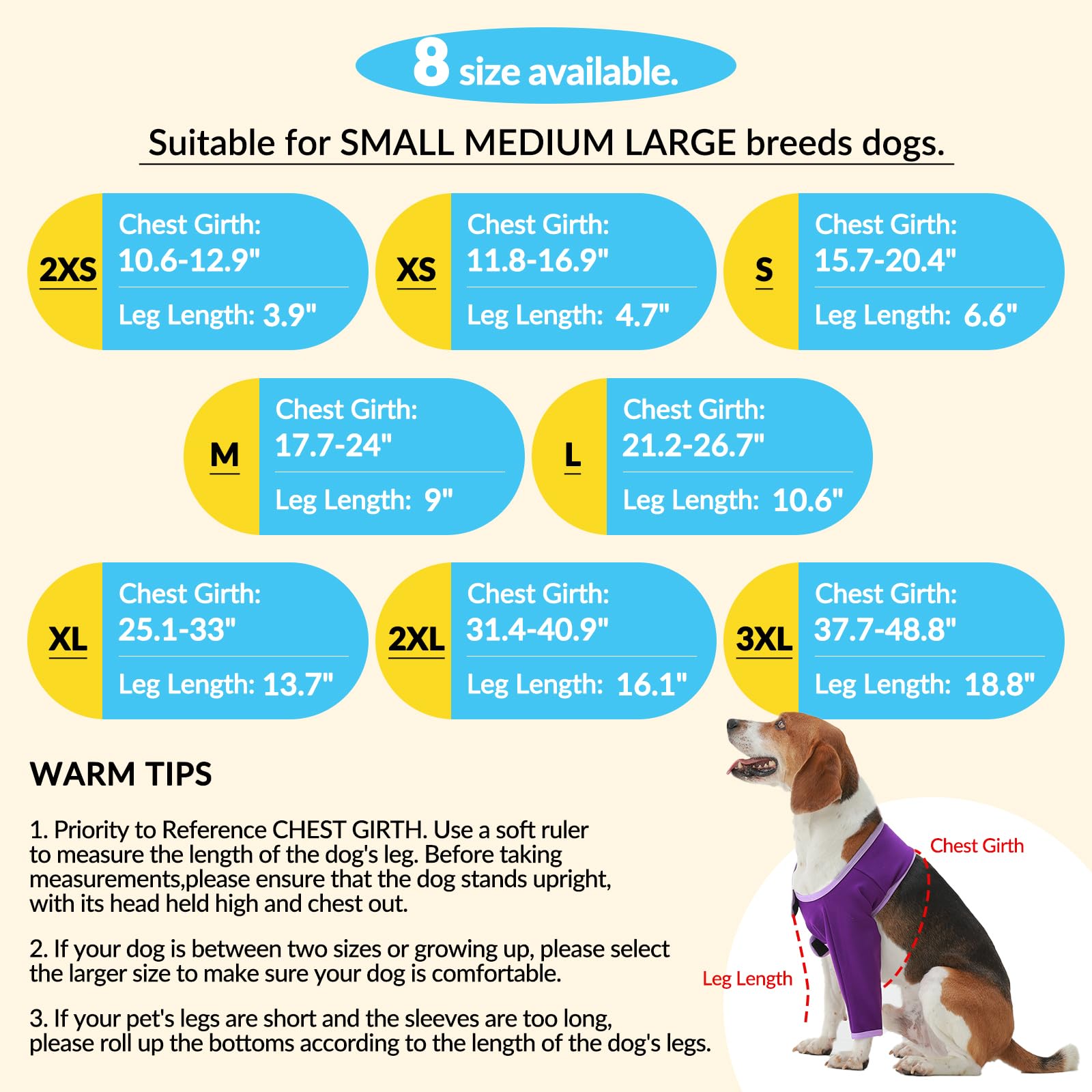 Manchon pour chien pour éviter le léchage, manchon de récupération de jambe | Tissu robuste amélioré, aide à arrêter le léchage, favorise la récupération, conçu pour les chiens actifs