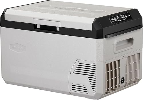 Miniatura 12 de Refrigerador portátil para auto de 30L, congelador de 32 cuartos de galón, refrigerador de una zona con evaporador de expansión por soplado, puerta