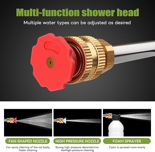 Miniatura 5 de Portable Cordless Pressure Washer1200 PSI,Portable Power Washer with 6-in-1 Nozzle,Foam Pot, 16ft Hose, for Washing Car,Garden,Floor,Home,Outdoor