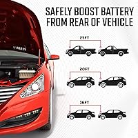 Vista 4 de Energizer Cables de puente resistentes para batería de auto, cables de refuerzo automotriz para arrancar baterías muertas o débiles con bolsa