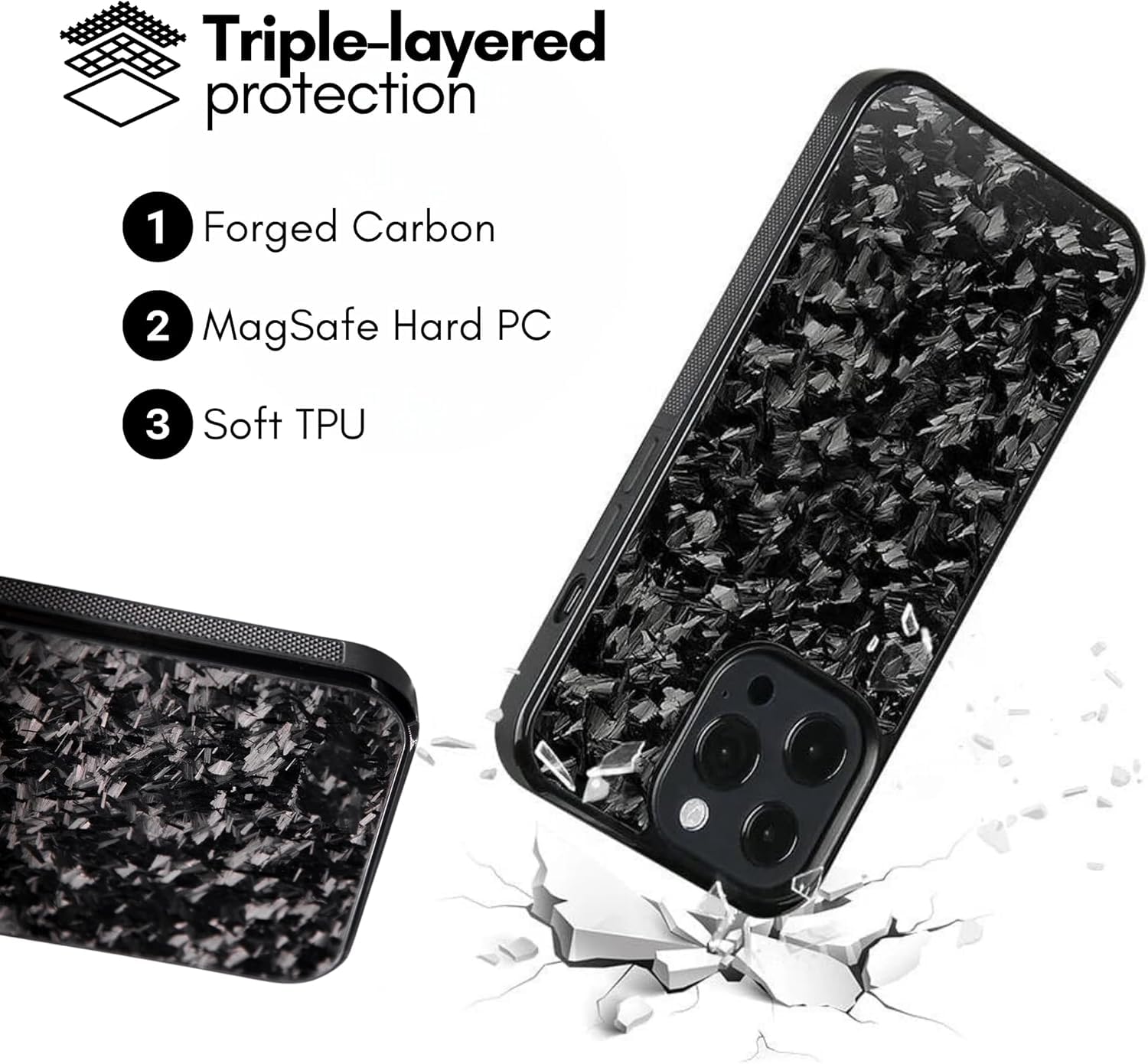 Exawo geschmiedete Carbon Handyhlle Kompatibel mit Samsung Galaxy  S20/S21/S22/S23/S24/ FE/Plus/Ultra mit RFID-Schutz, MagSafe, Magcharge,  3-Schutz-Schichten I Slimfit: Amazon.de: Elektronik & Foto