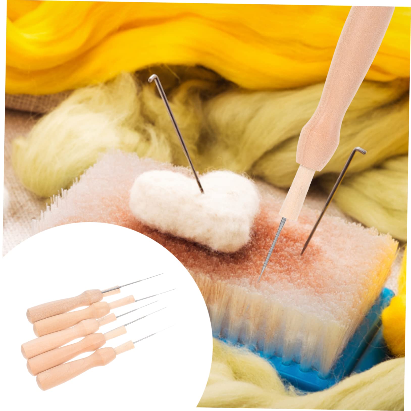 Lurrose 25pezzi Aghi Per Infeltrimento Con Manico Ergonomico Strumenti Fai Da Te Per Infeltrimento Della e Creazioni Artistiche