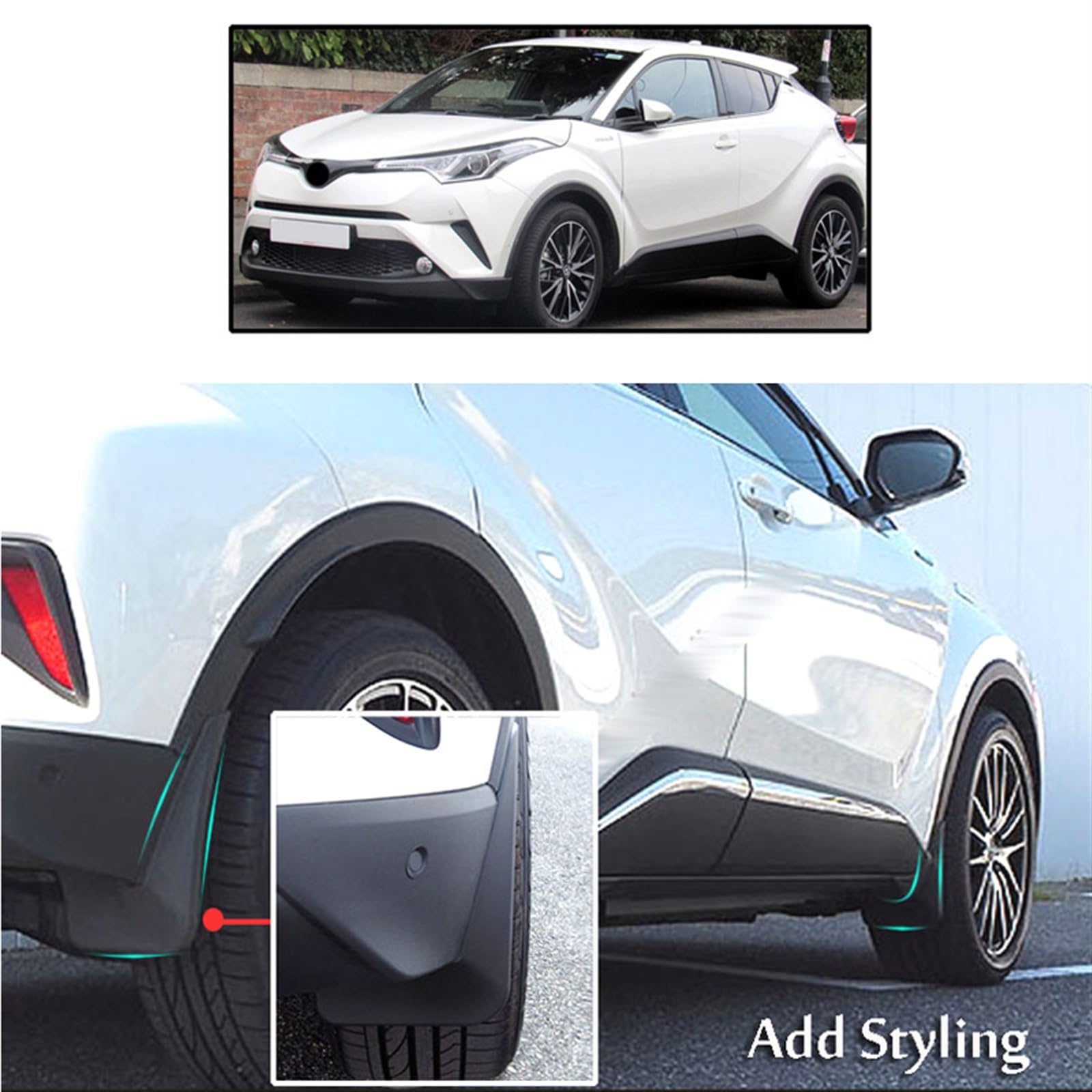 4 pz Auto Mud Flap Anteriore Posteriore Parafanghi Paraspruzzi