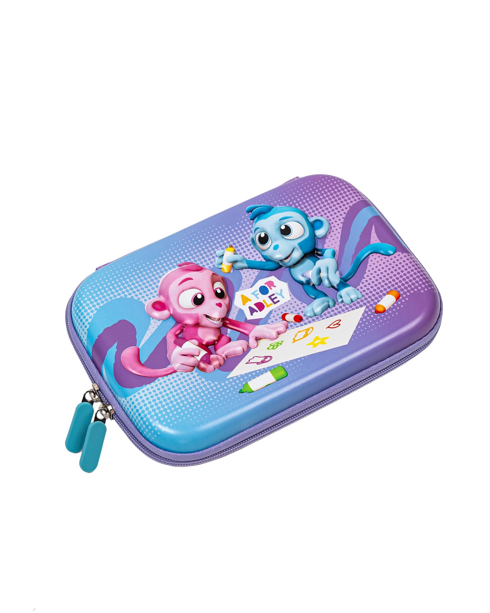 A FOR ADLEY Monkey Buddies Color Pop Pencil Pouch as Seen in Her YouTube Back To School Videos