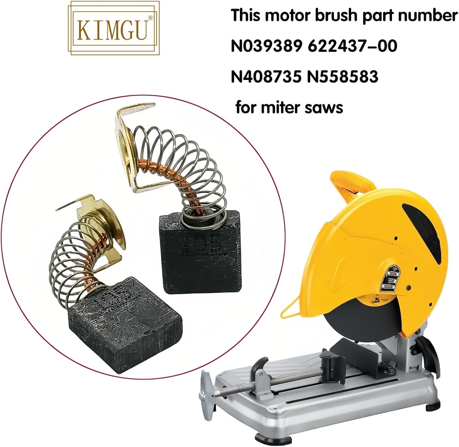 N039389 Carbon Brushes For Dewalt Chop Saw N408735 N558583 622437-00 D28700 D28710 D28720 D28730 D28715 GR870 GR871 DWE7491RS (4pcs)