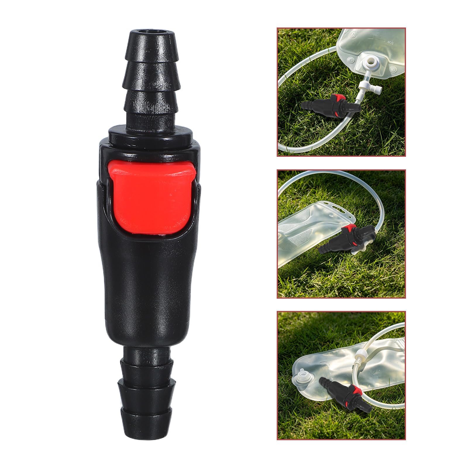 Toyvian 2 Stück Wasseranschluss und Einfacher Installation mit Zuverlässiger Kompatibilität Schwarzer aus Kunststoff für Trinkschläuche für Laufen und Camping im Outdoor Bereich
