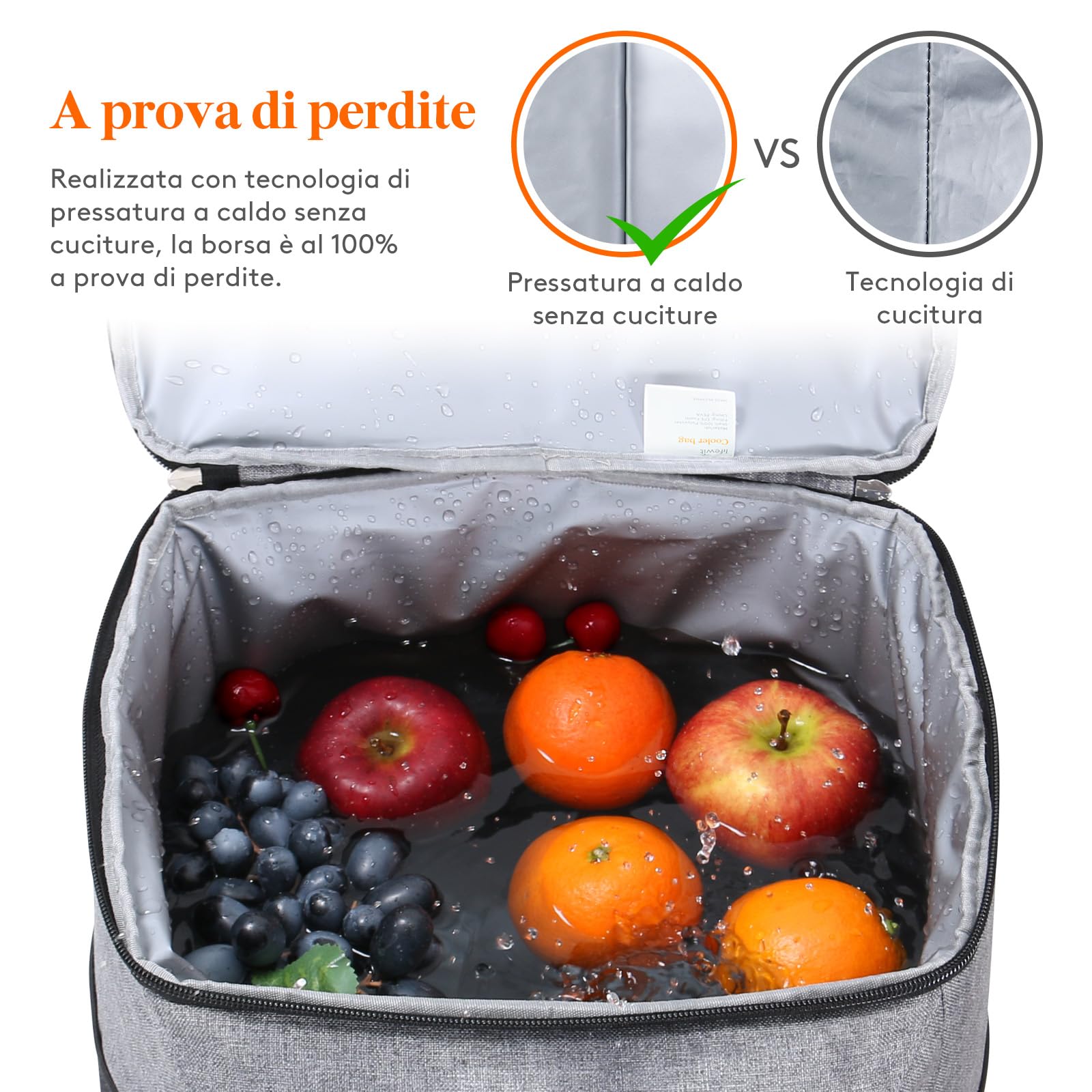 Lifewit Borsa Termica Porta Pranzo Borsa Frigo Isoterma per Alimenti Mantenere Caldo o Freddo per PIC-nic/All'aperto/Barbecue/Campeggio/Eventi Sportivi