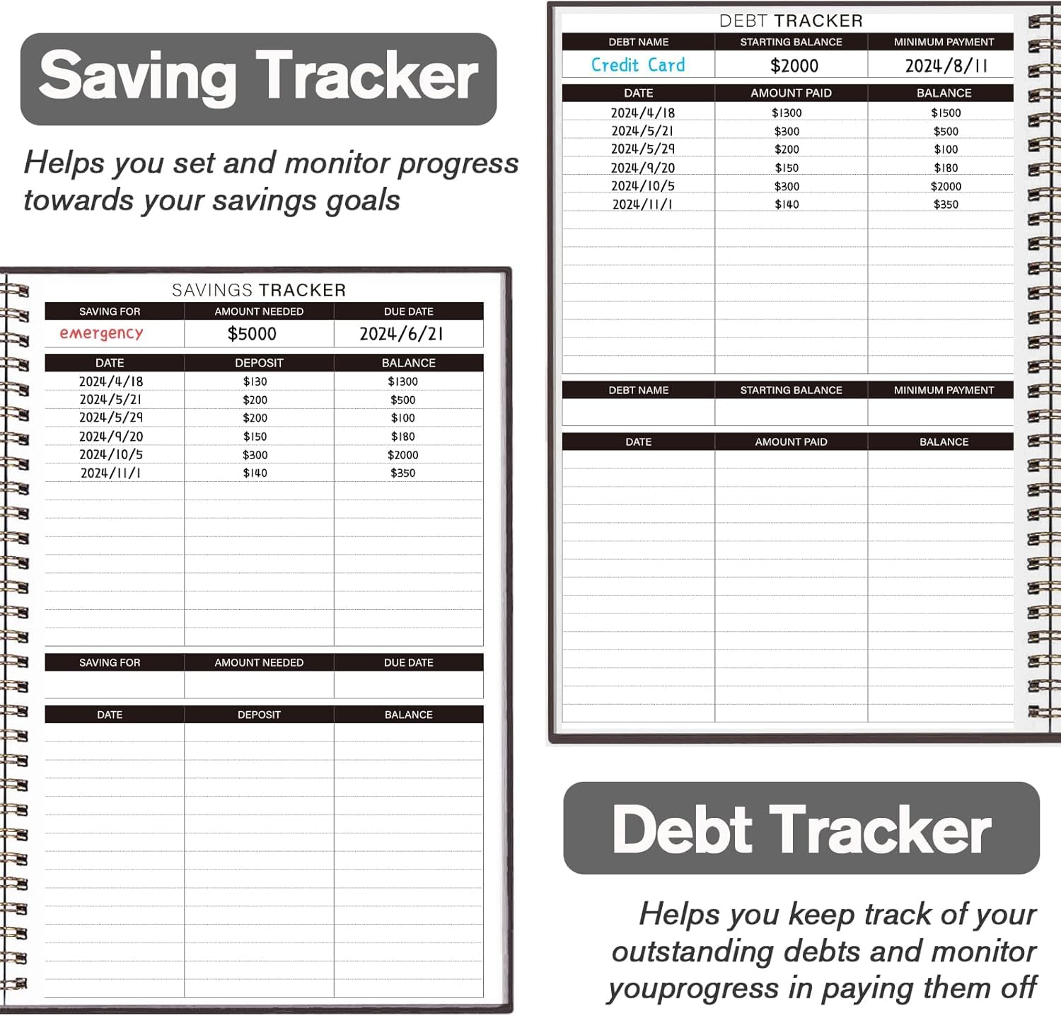 Budget Planner - Monthly Budget Book 2025 with Expense & Bill Tracker - Undated 12 Month Financial Planner/Account Book calendar organizer to Take Control of Your Money - Image 3