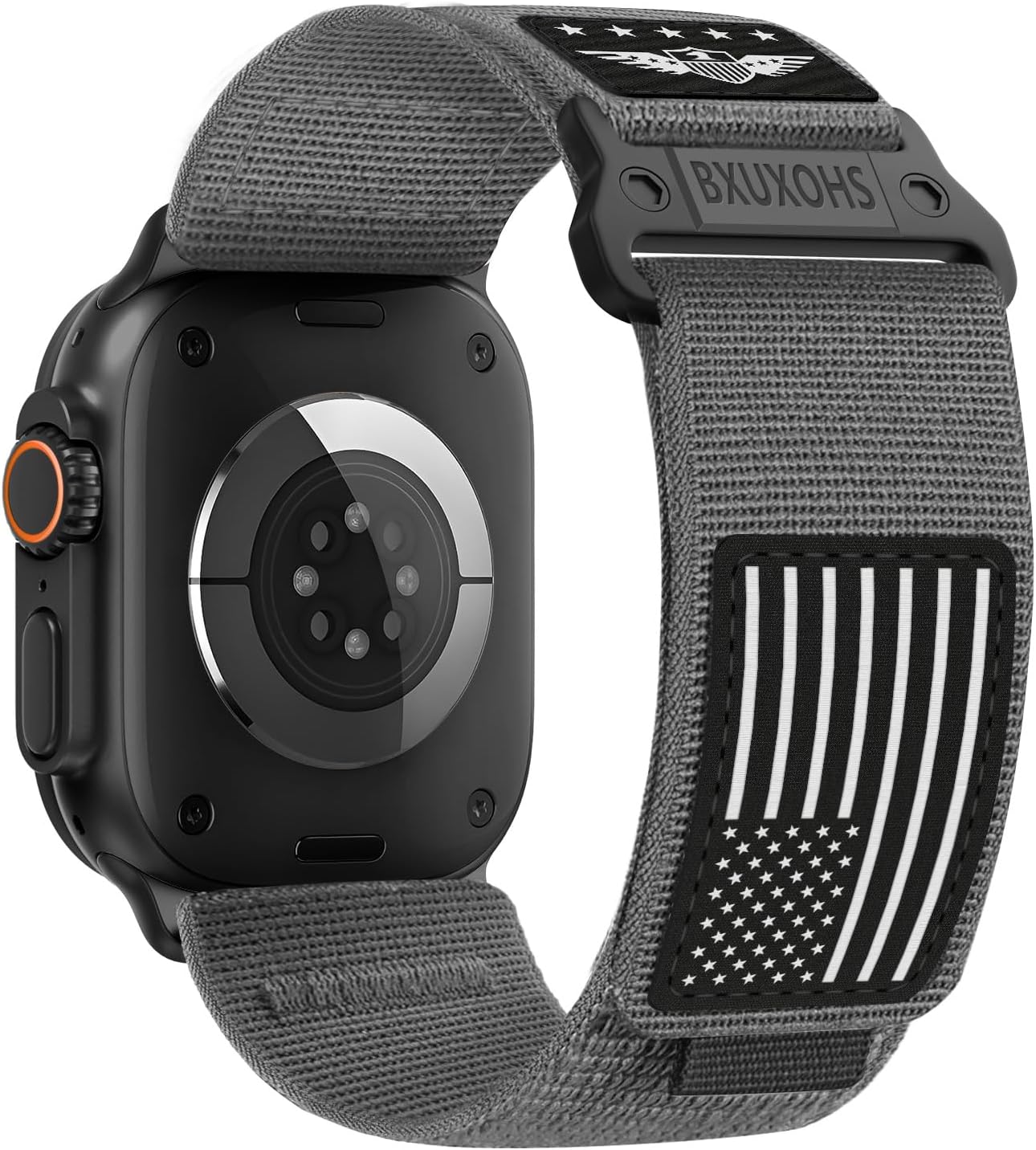 Rugged Trail Loop Bands for Apple Watch Ultra/3/2 Band 49mm 46mm 45mm 44mm 42mm Men,Stars-Stripes Flag Woven Nylon Sport Strap Soft Fabric Wristband for iWatch Series 11 10 9 8 7 6 5 4 3 SE 3/2nd 49