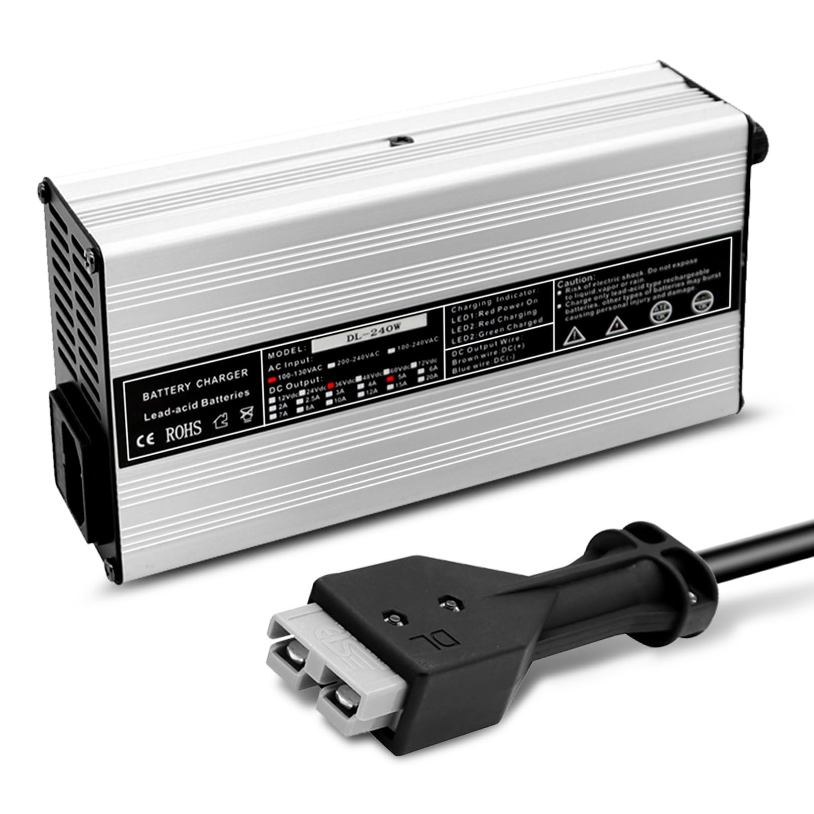 Nakkaa 36V Golf Cart Charger 5A Battery Charger with SB-50 Connector Plug Star Compatible with DS TXT Golf Cart