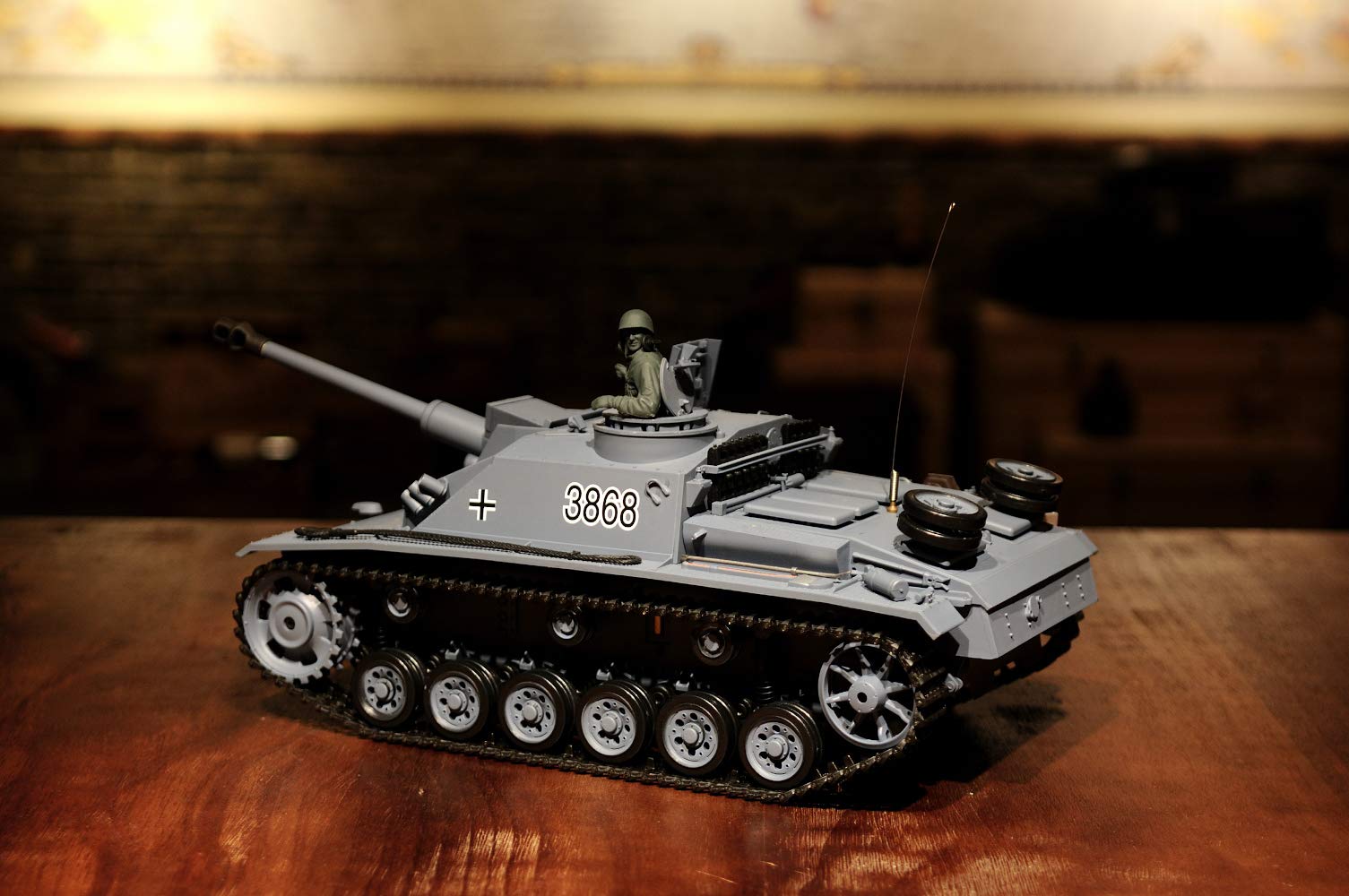 'RC Char "sturmgeschütz III-Stug 3Heng Long 1 : 16Gris, fumée & Sound-avec 2,4GHz