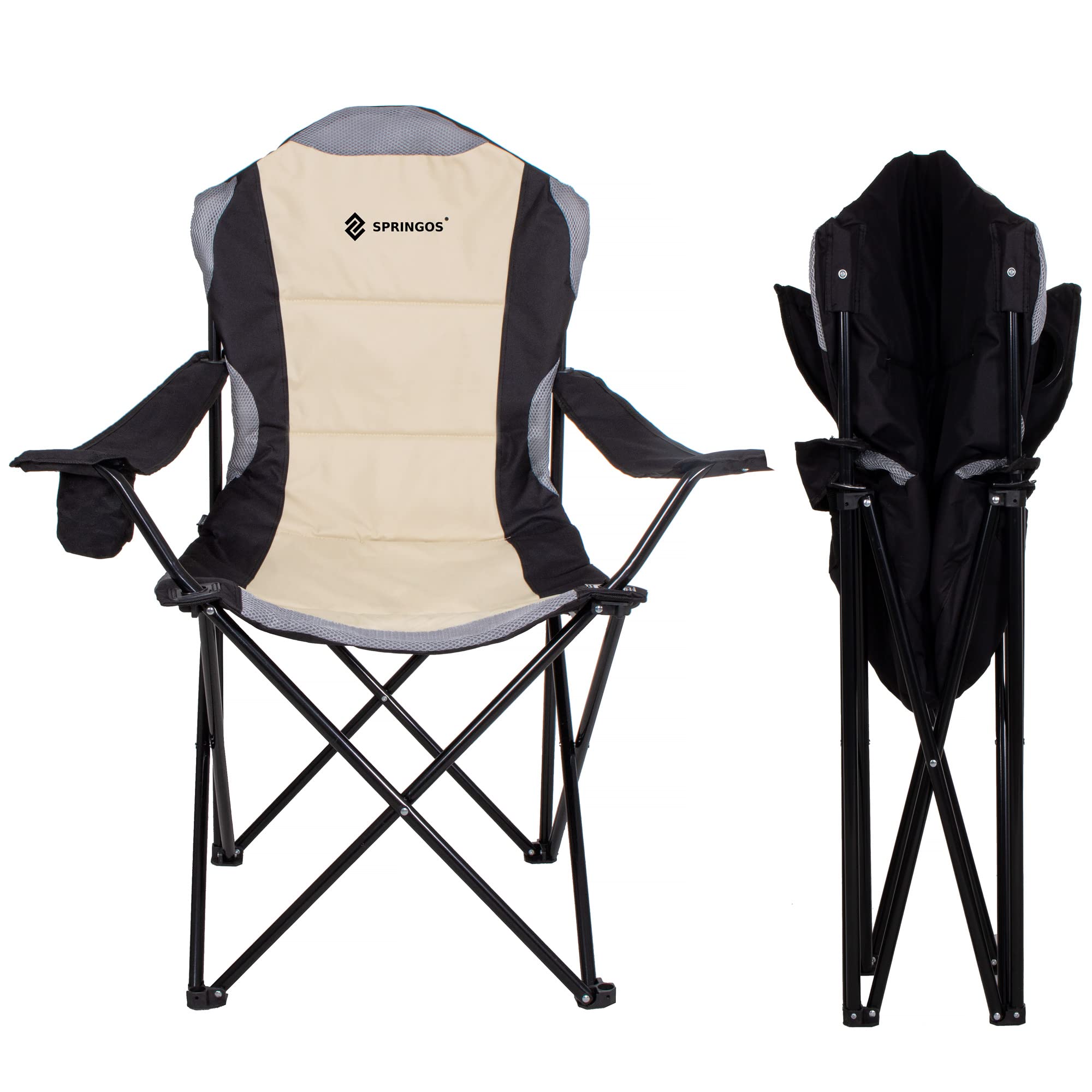 SPRINGOS Table pliante avec deux chaises - Table de camping pratique pour les déplacements, les festivals, les tables et les chaises pour la plage