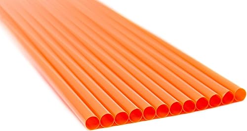 Miniatura 8 de Paquete de 250 pajitas de plástico sin envolver, sin BPA, delgadas, extra largas (rojo, 18 x 0.21 pulgadas)