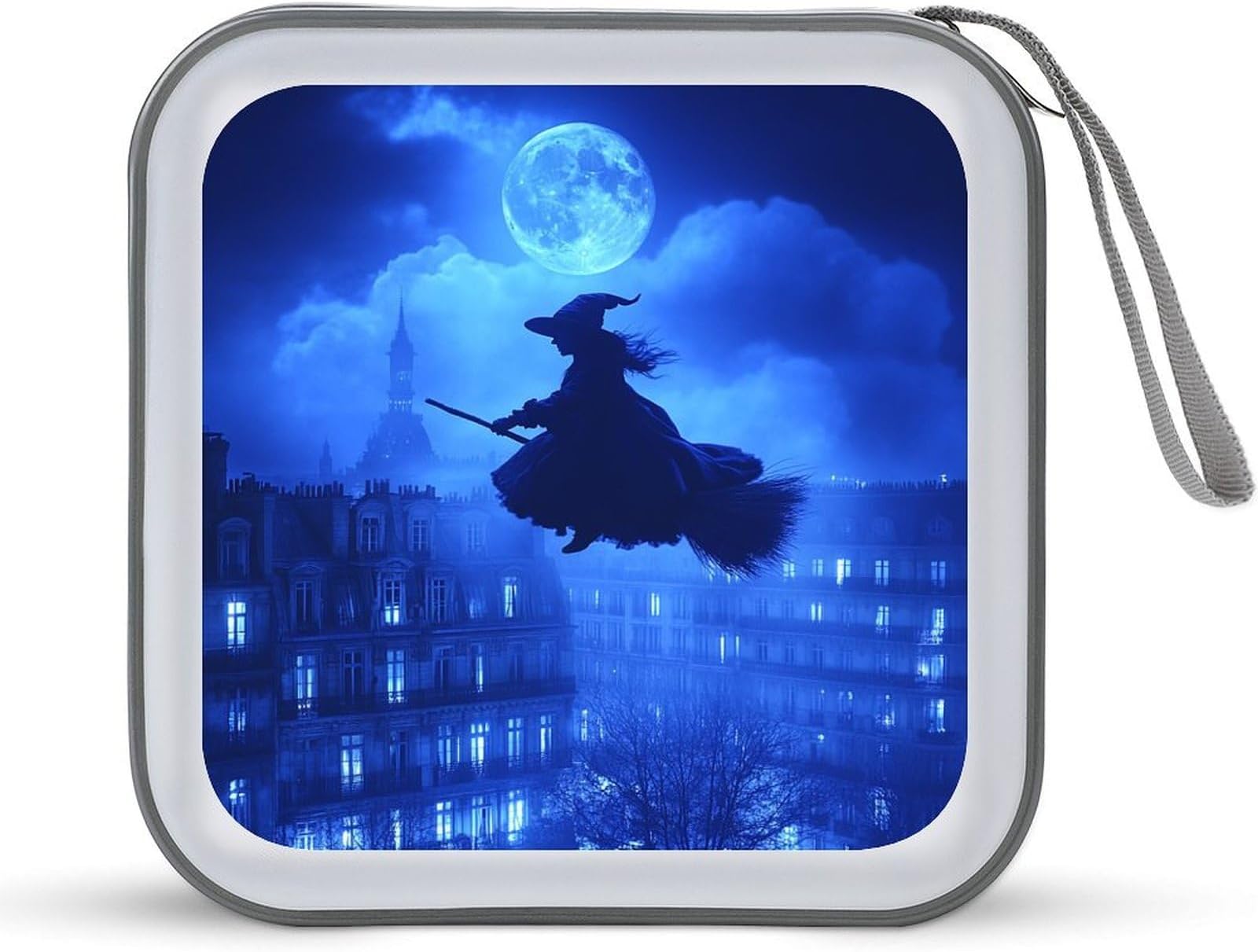 CD Case, 40 Capacity CD/DVD Storage Case, Portable DVD Hard Plastic Case Holder, CD Organizer book Disc Cases Storage Binder for Car Home Office Travel - Halloween Witch