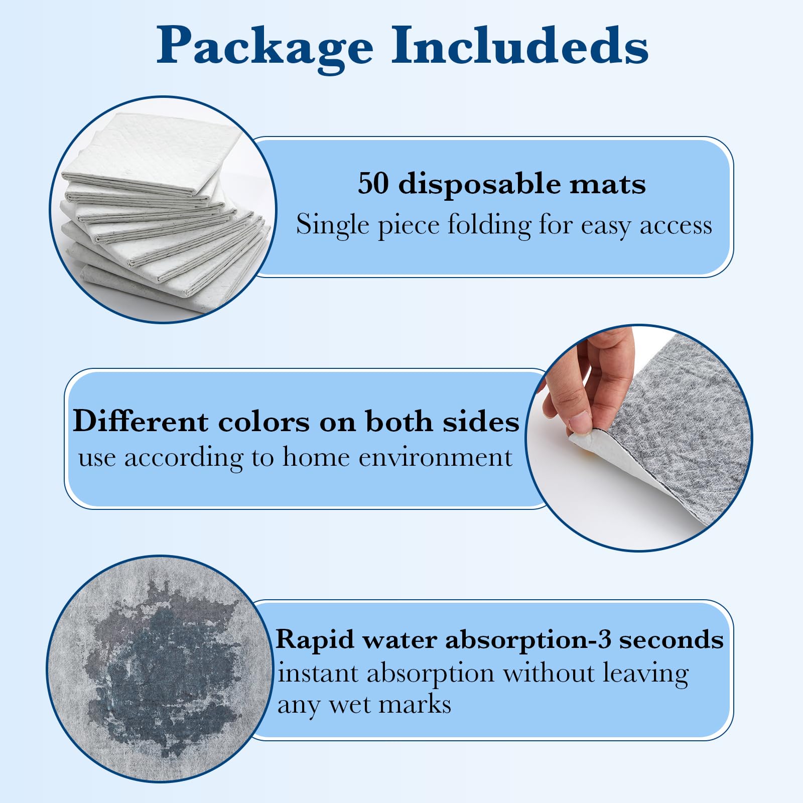 50 Pcs Disposable Urinal Mats for Men Bathroom Commercial Urinal Pads for Mens Room Toilet Mats Non Slip Water Absorption Deodorization Toilet Floor Protector from Urine, Gray(Hexagon) — Amazon image 5