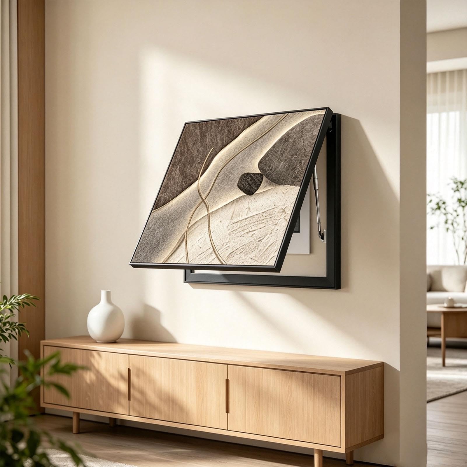 Medidor Eléctrico Caja Pintura Decorativa Cubierta Moderna Sala Estar