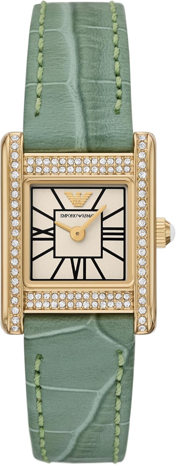 Emporio Armani Two-Hand Rectangular Women's Watch; Dress Watch for Women