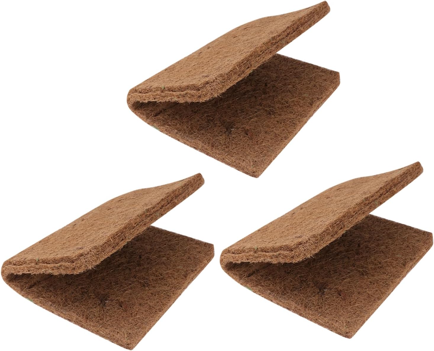 3pcs Natural Reptile Bedding Mat Coconut for Reptiles Substrate for Tank Heating Pad