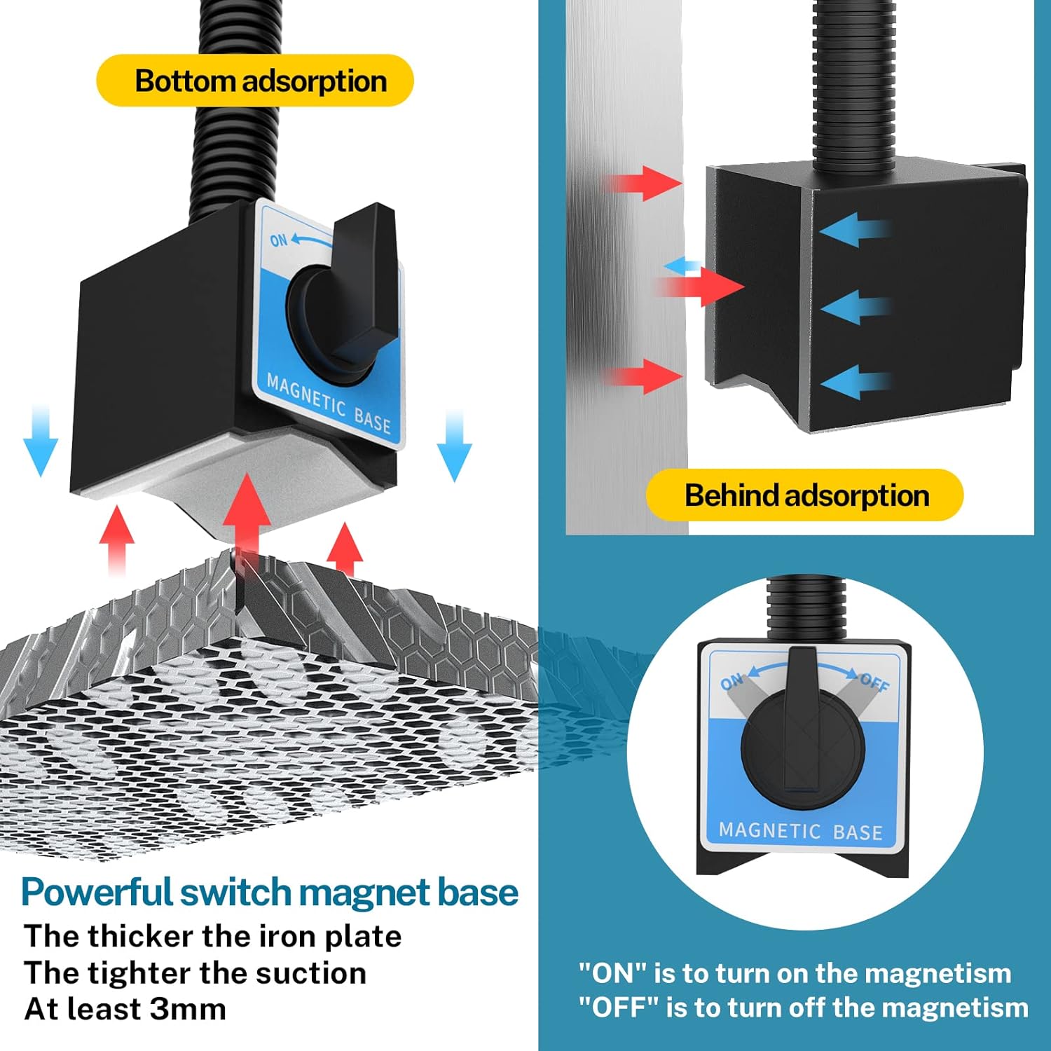 Youtemei Lathe Led Work Light Magnetic Waterproof Gooseneck Lamp Mechanic Lightwork Lights 1200 Lumens (ytm-30d-magnetic)