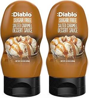 Diablo Sugar Free Dessert Sauce - Gluten-Free Syrup, Drizzle Sweetener, Keto Friendly Flavoring Topping, Perfect for Gifting, No Added Sugar - Salted Caramel, 360g, 12.70oz - 2 Packs