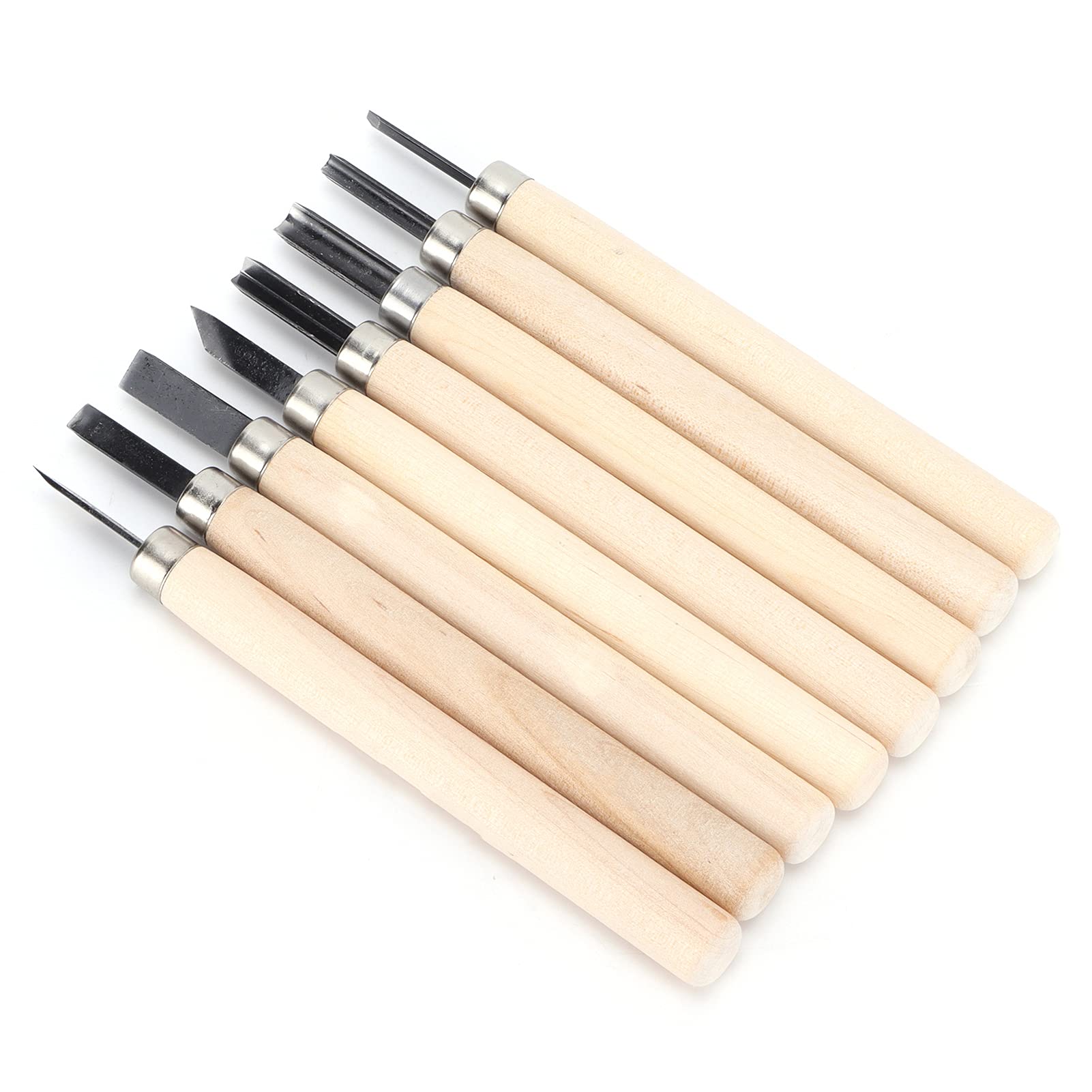 01 02 015 Wood Carving Tools, Wood Carving Knife 8pcs Wood Carving Knife Kit with Plastic Storage Box for Clay for Wood for