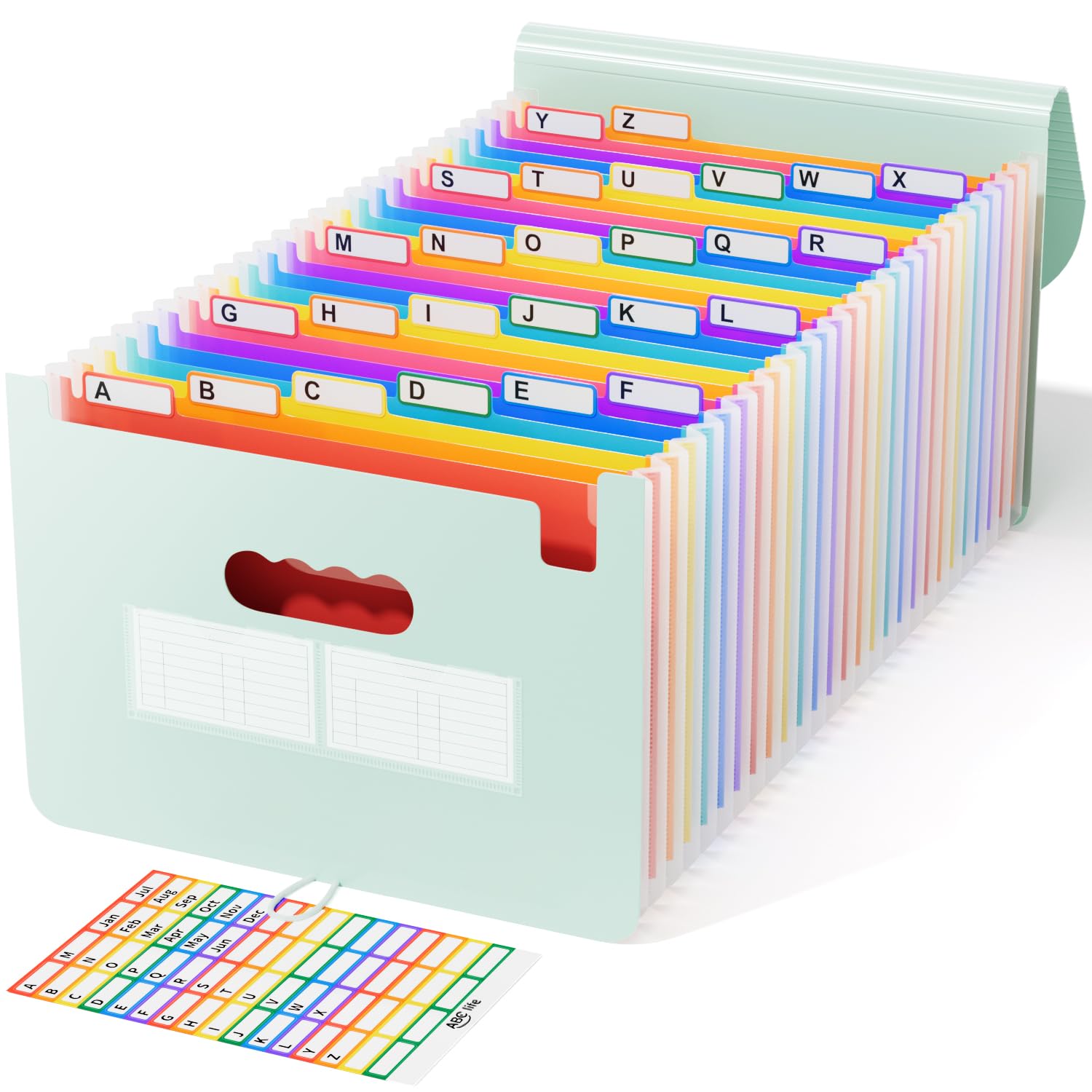 ABC life 26-Pocket Accordion File Organizer, Expanding File Folder