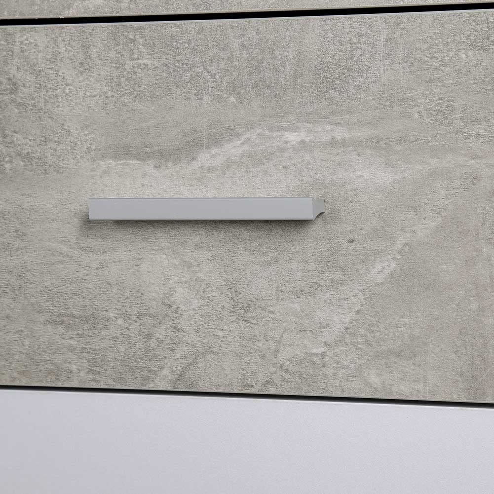 BAKAJI Mueble aparador con cajones y Puertas de 2 estantes Armario de Cocina Moderno baño Madera de ingeniería, Blanco, 82 x 35 x 80 cm