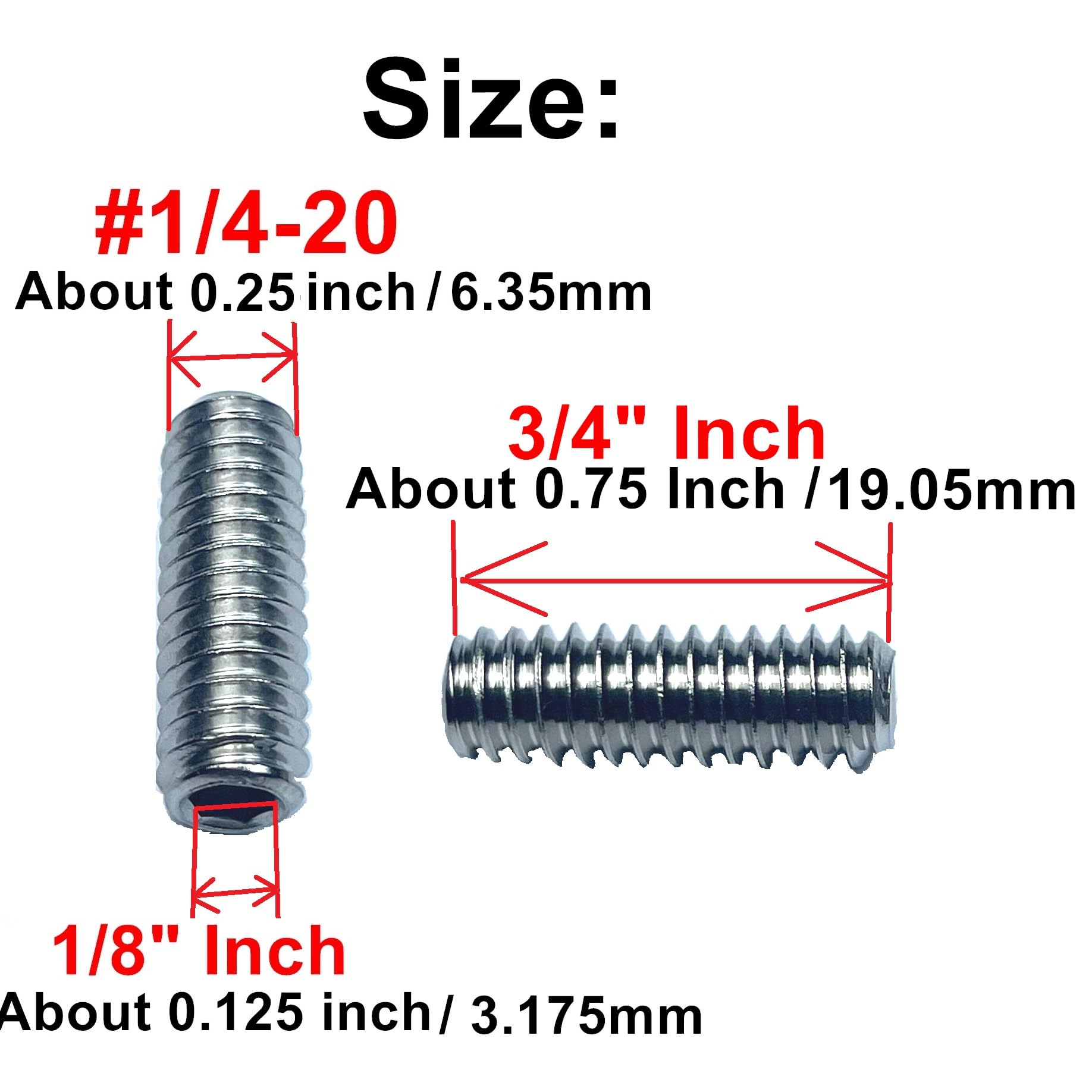 アレン 4点セット Amazon | ZDingTech 50個セットネジ 1/4-20 x 3/4インチ 304ステンレス