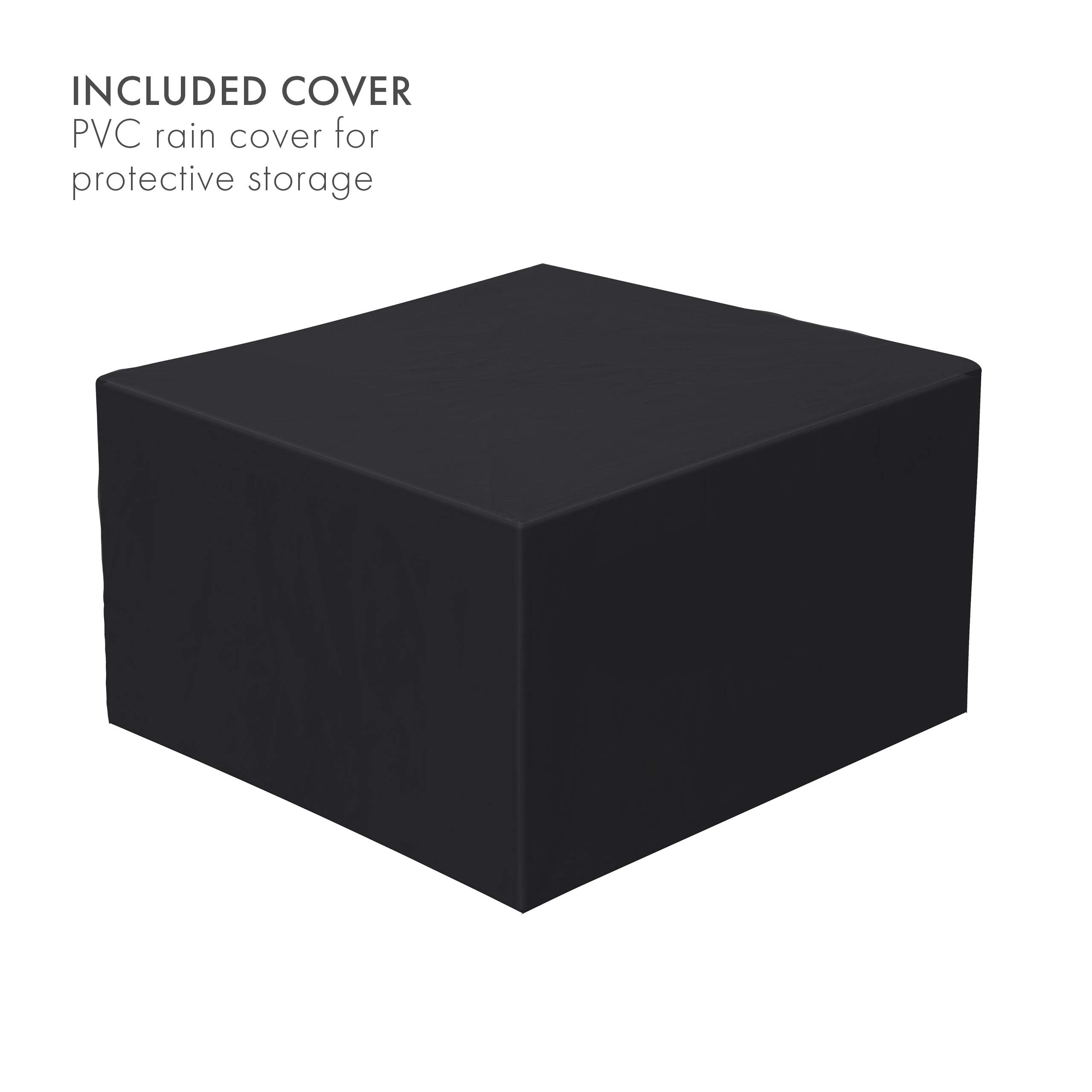 Kinger Home Outdoor Propane Fire Pit Table 42 Inch 50 000 BTU Fire