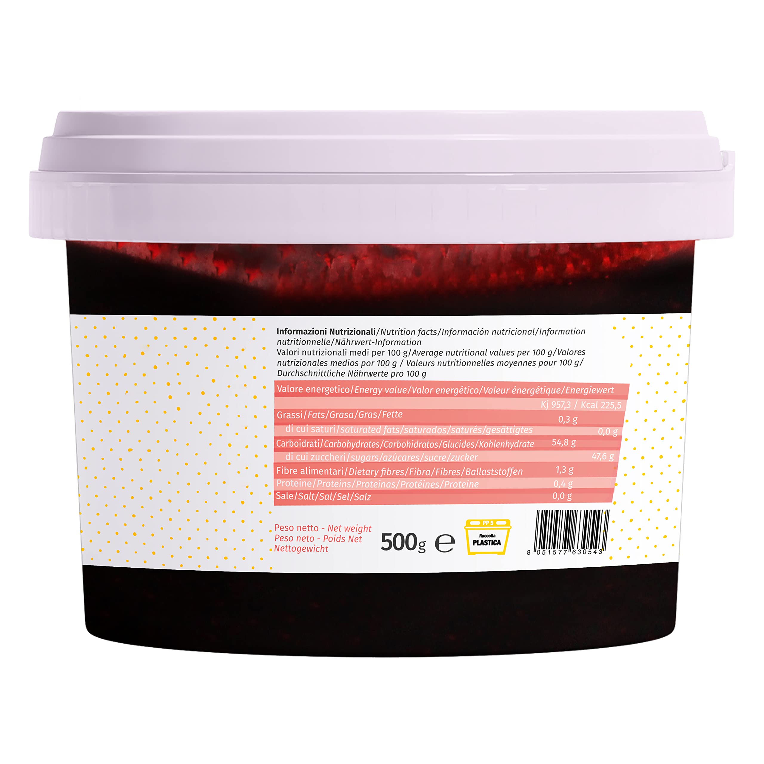 Dolcincasa-Pasta Gelato alla Fragola 500g per gelato dolci alla fragola e granite italiana senza glutine
