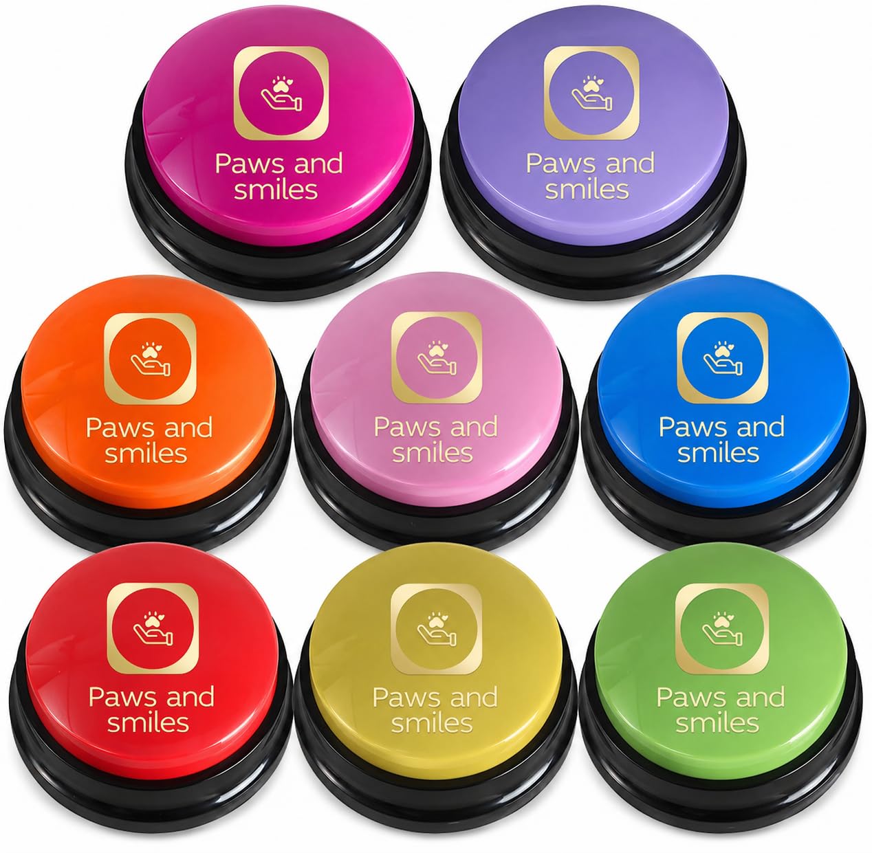 Paws and Smiles 8-Pack Recordable Buttons
