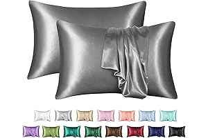MR&HM Satin Pillowcase for Hair and Skin (Set of 2, King Size)
