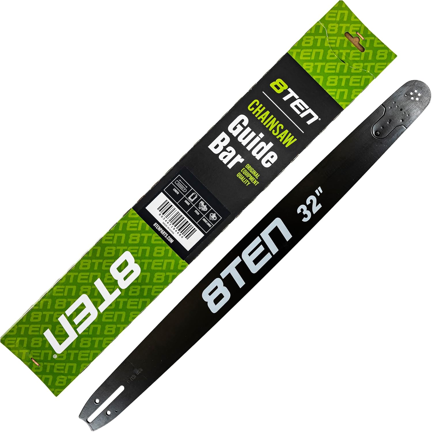8TEN 32 Inch Chainsaw Guide Bar .058 3/8 105DL Chain for Jonsered 2165 625 2171 Echo CS-7310PW Husqvarna Removable Sprocket