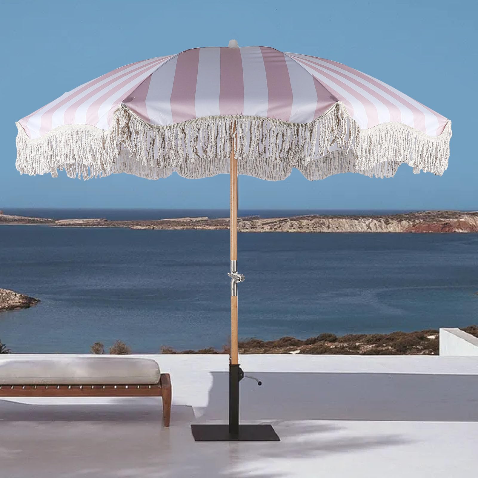 Naroote Parasol Przeciwsłoneczny na Zewnątrz Stylowy Duży Parasol Targowy na Taras Ogrodowy Podwórku 84,6 X 70,9 Cala
