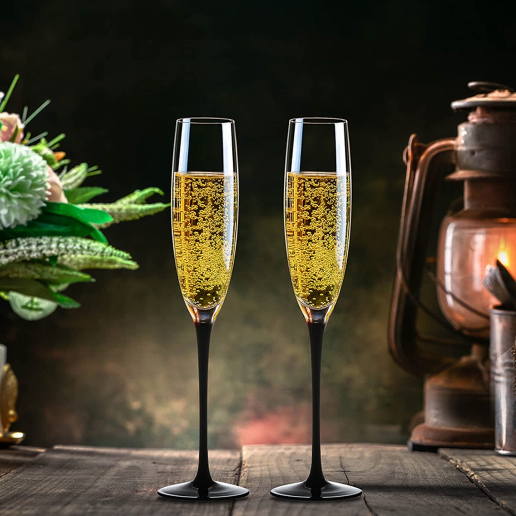 Amazon｜ゴブレット シャンパングラス ペアセット ガラスコップ