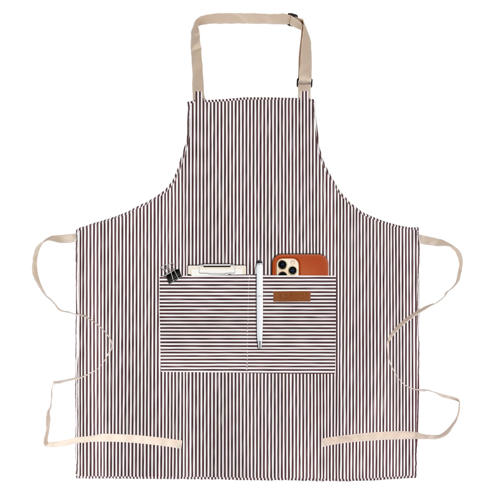 Aprons for Women with Pockets Unisex Adults Cooking Baking Kitchen Chef Cotton Apron Adjustable Bib