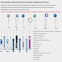 Vista 2 de Cabezal de cepillo de dientes de repuesto para Oral-B Braun, paquete de 12 cabezales de cepillo de dientes, cabezales giratorios de precisión