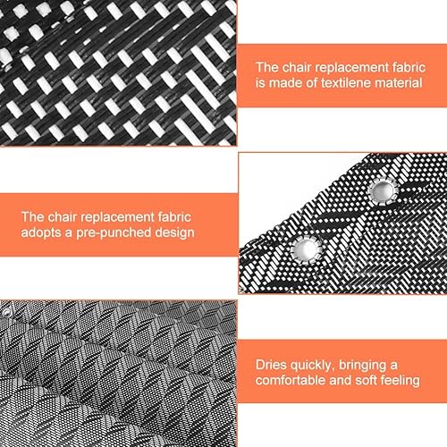 Miniatura 6 de CALIDAKA Tela de repuesto para silla de gravedad, XL Ant i-Gravity - Paño de reparación plegable con 4 cables de repuesto para patio, sillón