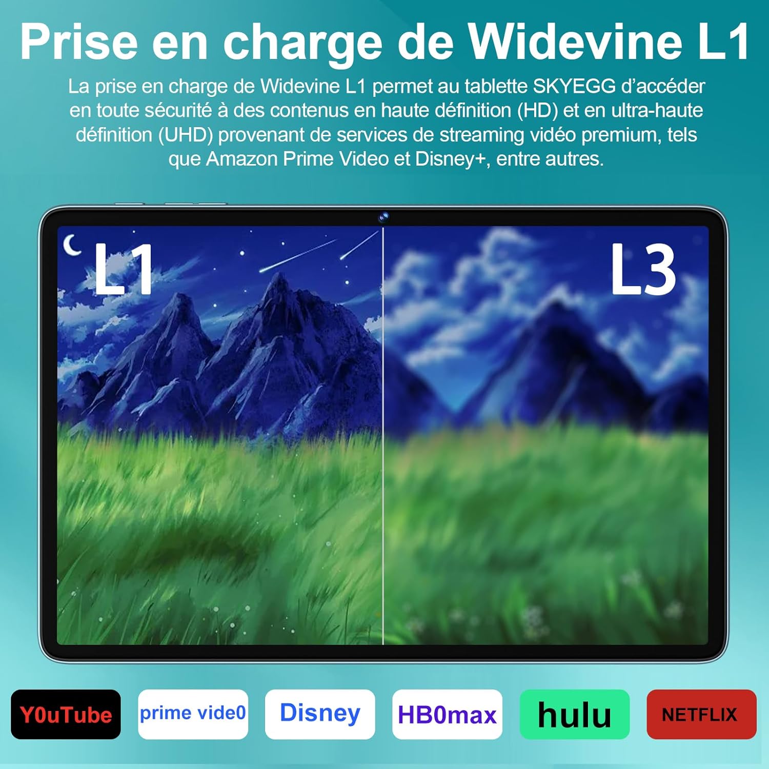 Tablet 10 Pulgadas Android con 22GB RAM + 128GB ROM (Ampliable 1TB), Widevine L1, WiFi 5G, Batería 8000mAh, Pantalla IPS HD, Cuerpo Metálico, con Funda – Azul 6