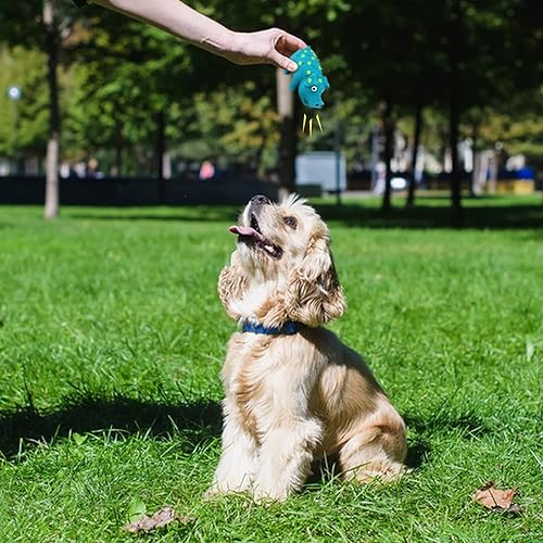 Miniatura 5 de WishLotus Juguete chirriante de látex natural para perros, juguete masticable en forma de cerdo para limpieza de dientes, mini juguete masticable