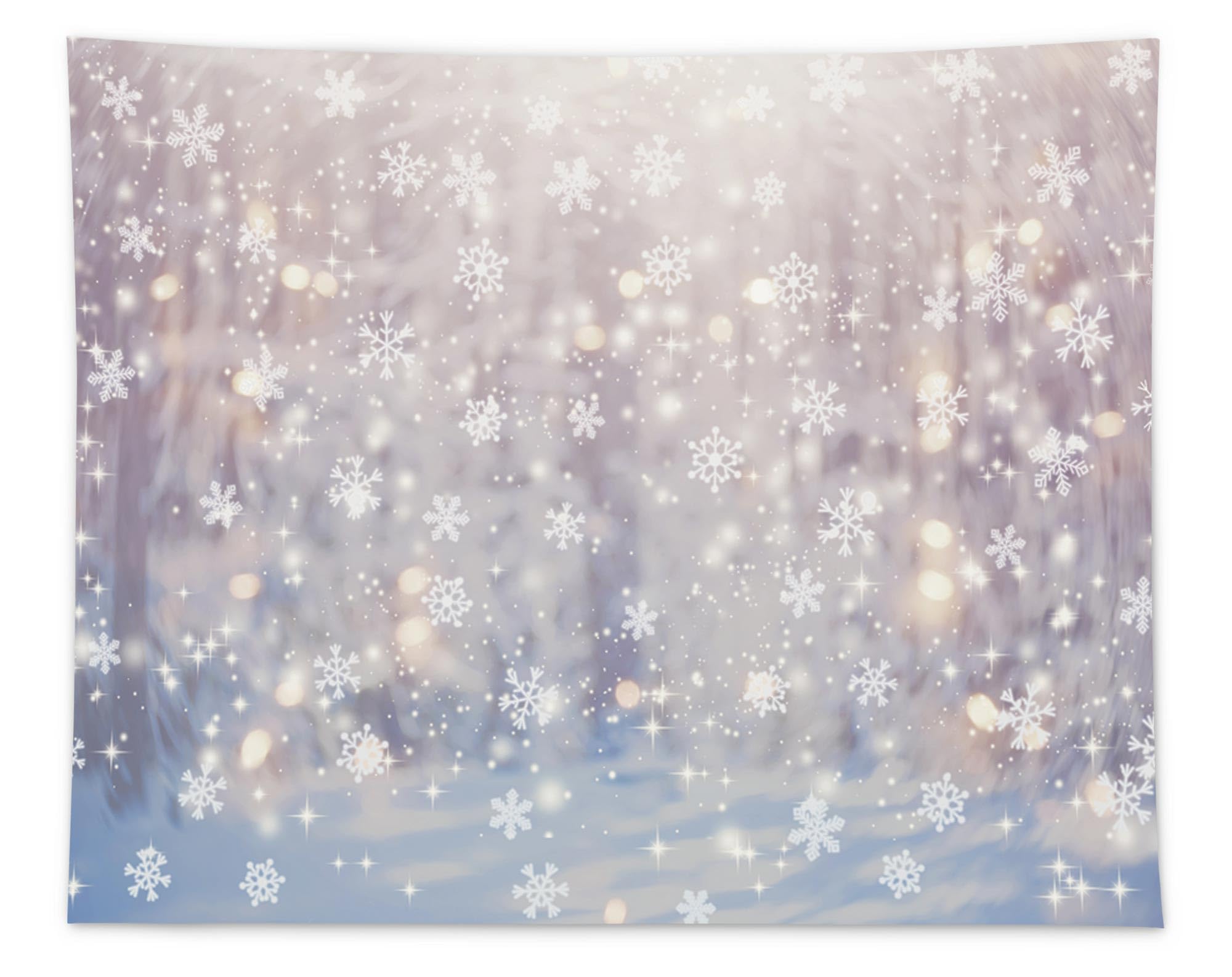 Allenjoy 10 x 8 FT Winter Wonderland Photography Backdrop Christmas Glitter Bokeh Snowflakes Background for Kids Children Newborn Baby Shower Birthday Party Decor Banner Portrait Photo Booth Props