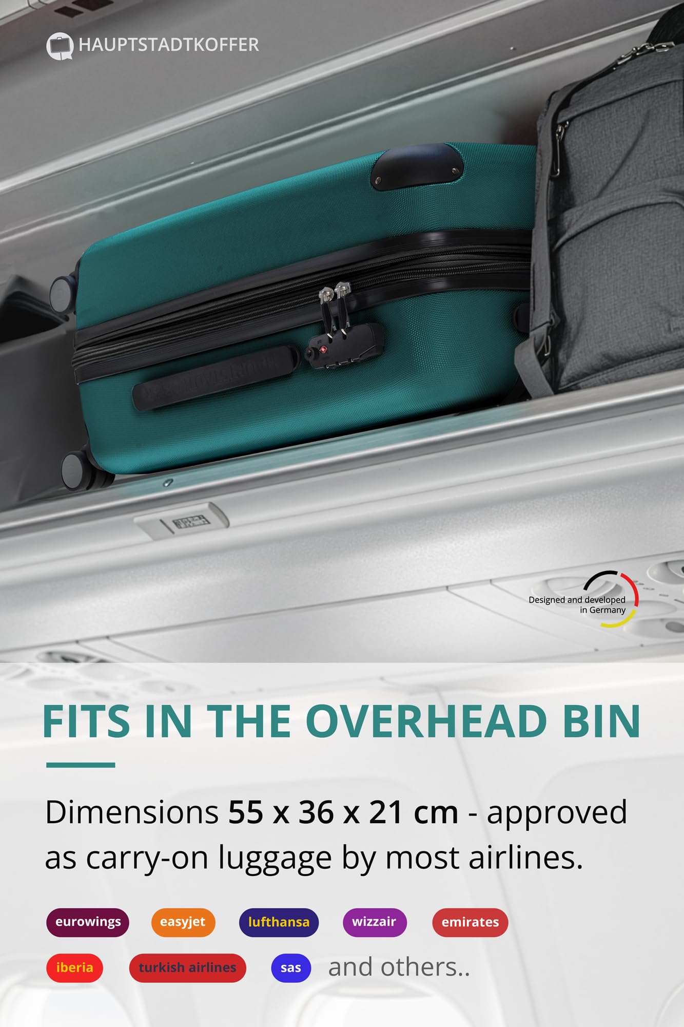 HAUPTSTADTKOFFER - Spree - Maleta rígida, Trolley expandible, Equipaje de Viaje, 4 Ruedas Dobles, TSA, 65 cm, 74 litros, Champán — view 294