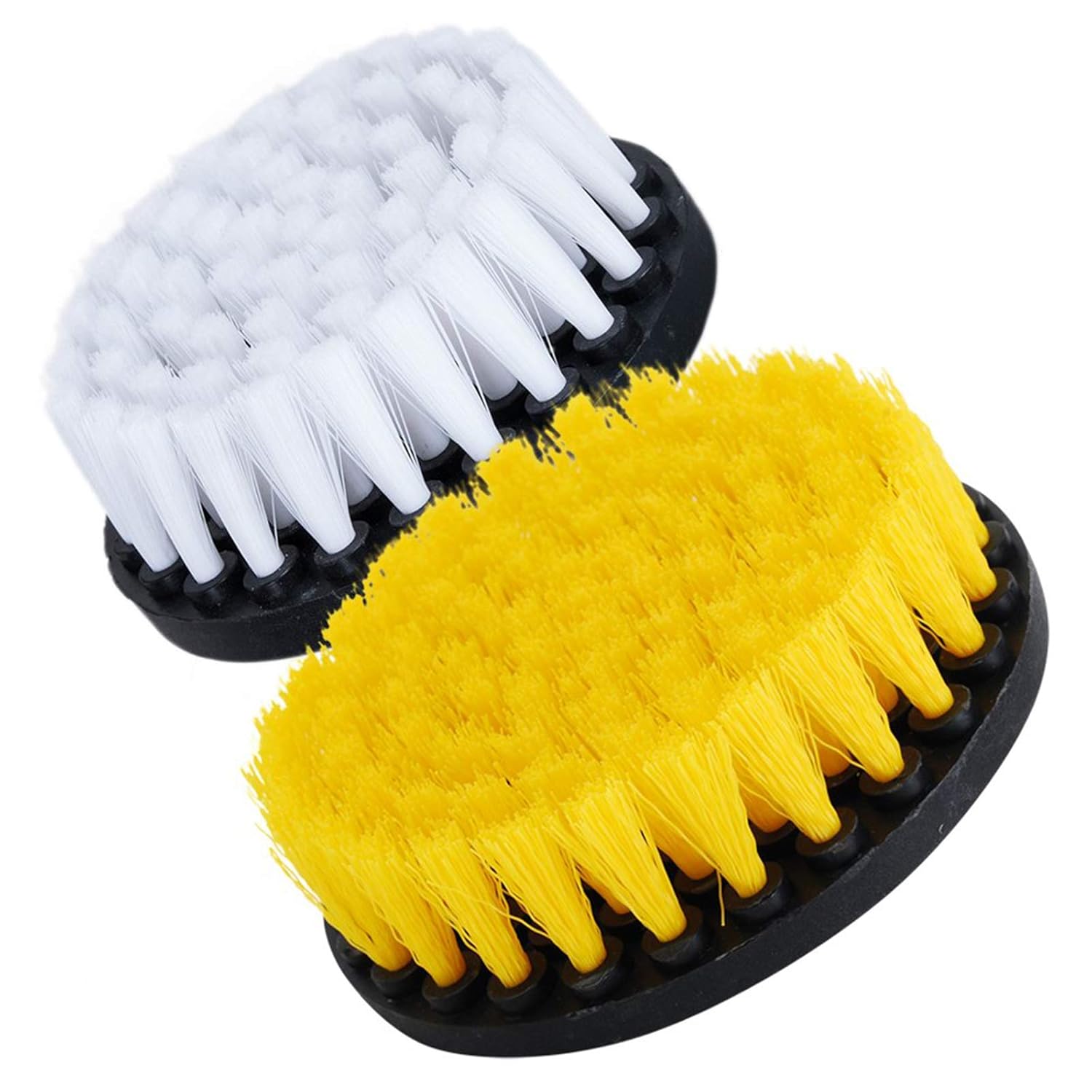 HIFROM 2 PCS 4 inch Soft and 5 inch Medium Drill Brush Power Scrubbing Brush Drill Attachment for