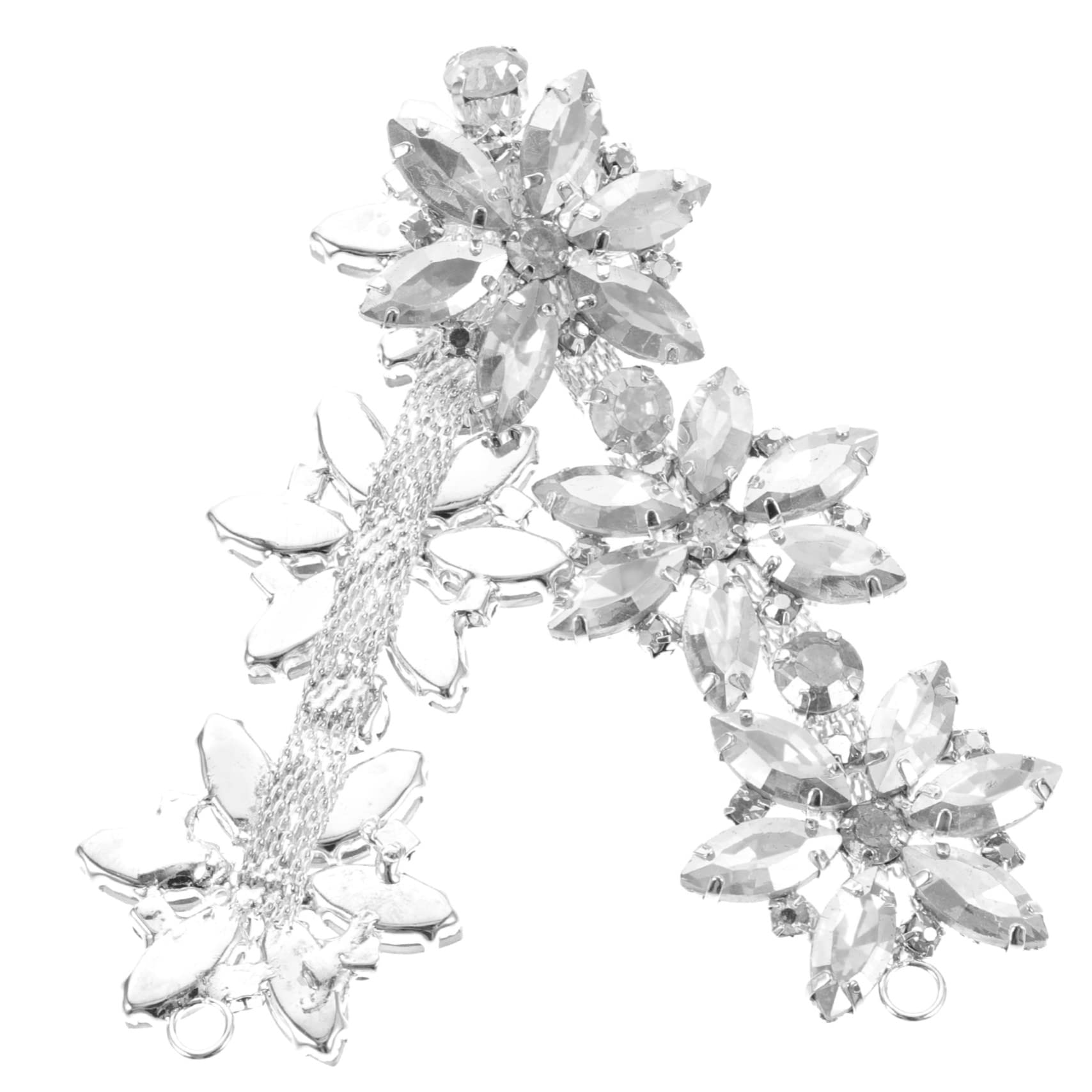 SEWACC 5stücke Strass-blumenapplikation Für Hochzeitsgürtel Dekorative Strass-patches Für Kleidung Schuhe Accessoires Blättriges Design Für -projekte Und Anlässe
