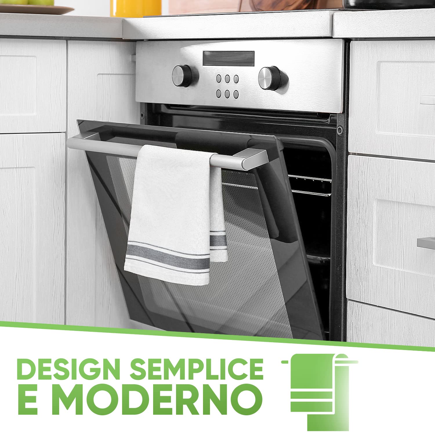 Sticky Toffee Asciugamani da Cucina in Cotone 100% | Set di 5 Asciugamani da Cucina | 50 x 70 cm | Colore Verde Acqua | Assorbente Vetro Cucina Bar