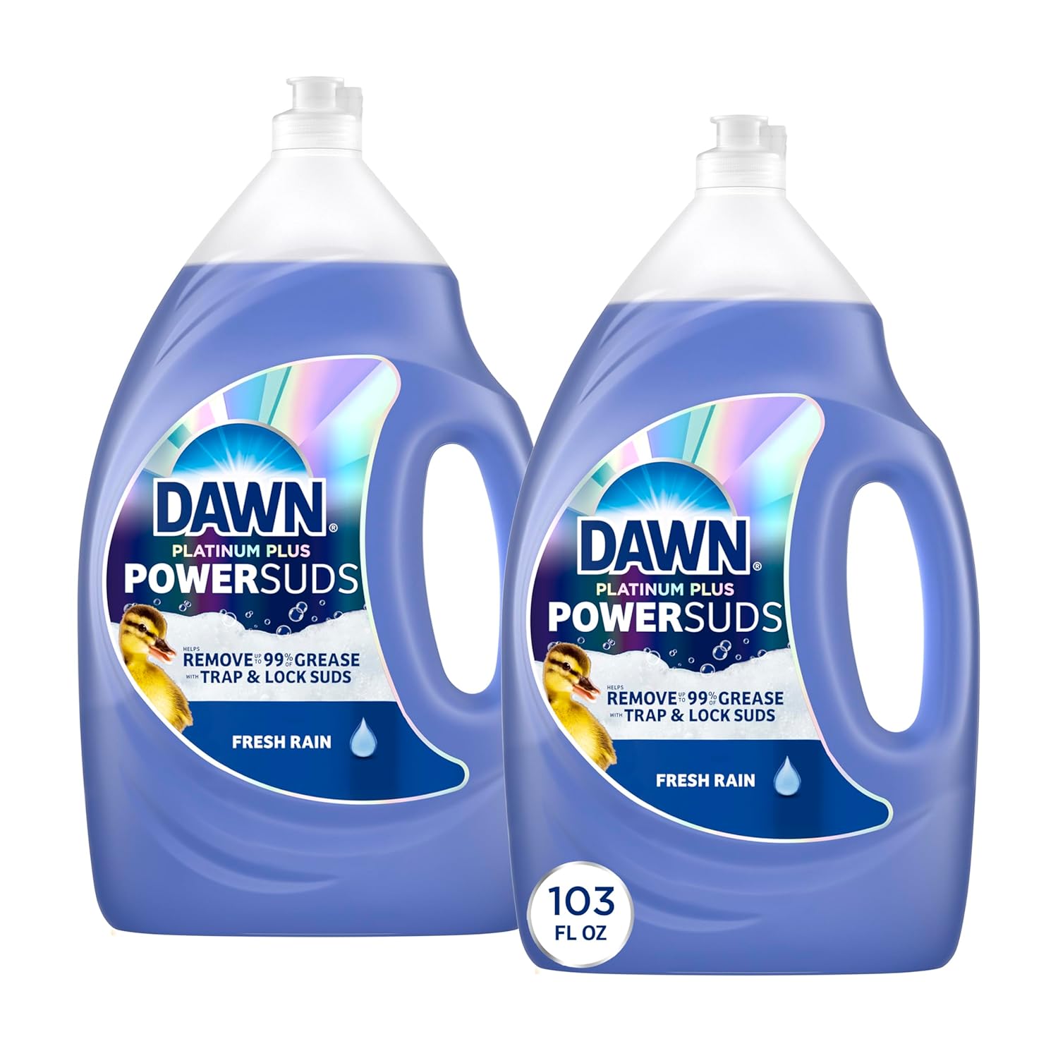 Dawn Platinum Plus PowerSuds Dish Soap Liquid Dishwashing Liquid Dish Detergent Fresh Rain Scent 51 5 fl oz