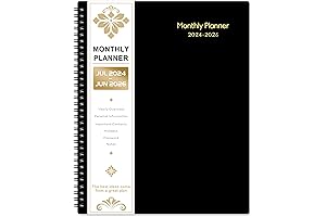 2024-2026 Monthly Planner - 24-Month Planner 2024-2026, 9" x 11" Monthly Planner with Tabs
