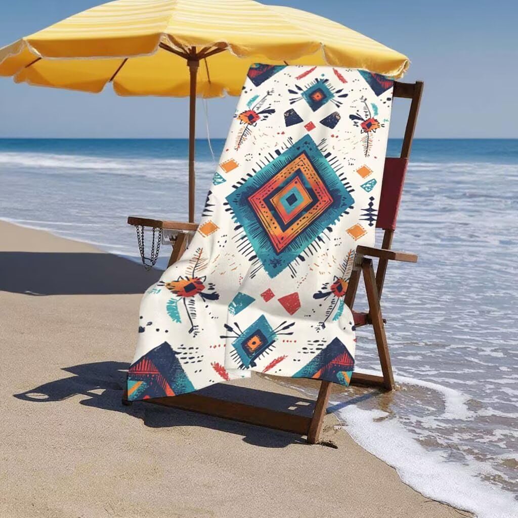 Telo Mare XXL 220x100cm/35x70cm, 2 Set Telo Mare Microfibra India Asciugamano Palestra Uomo, Antisabbia, Leggero, Asciugatura Rapida, Teli da Spiaggia Grandi Accessori per Camping Natation Yoga I-57